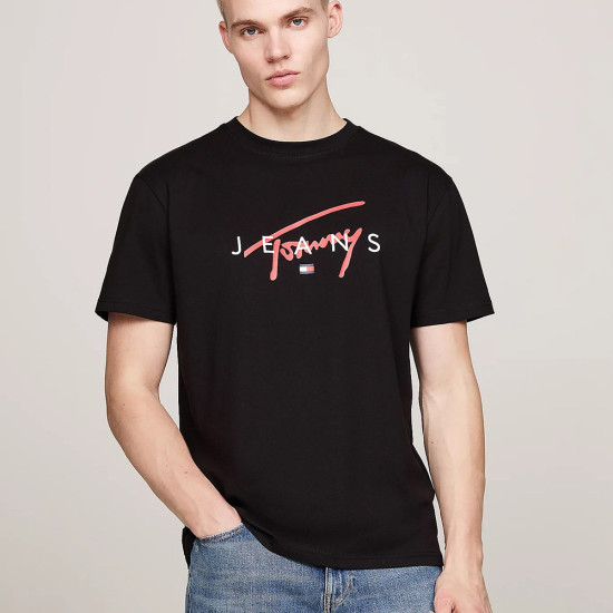 Tommy Hilfiger Ανδρική κοντομάνικη μπλούζα Signature Logo Crew Neck T-Shirt
